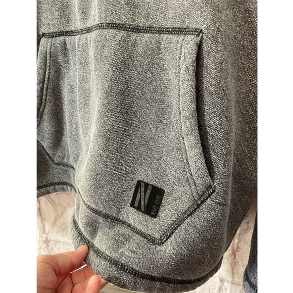 Navy Yard Hoodie 1/4 Zip Faux Fur Lined Gray Large - Picture 3 of 7